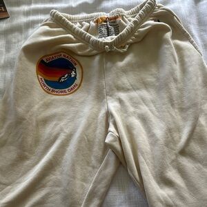 Aviator Nation Cream Athletic Shorts Relaxed Fit